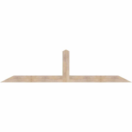 Ekena Millwork Portland Smooth Timber Gable Bracket, Douglas Fir, 108"W x 27"H x 3 1/2"D x 5 1/2"F, 6/12 Pitch GBW108X27X0406POR00SDF